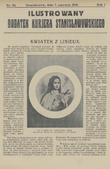 Ilustrowany Dodatek Kurjera Stanisławowskiego. R.1/2 (1925/1926), nr 34