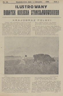 Ilustrowany Dodatek Kurjera Stanisławowskiego. R.1/2 (1925/1926), nr 52