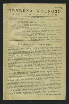 Trybuna Wolności : organ Polskiej Partii Robotniczej. R.2, nr 45 (5 grudnia 1943)