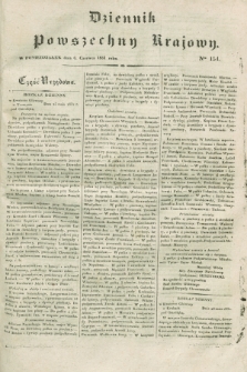 Dziennik Powszechny Krajowy. 1831, Nro 154 (6 czerwca)