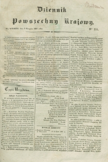 Dziennik Powszechny Krajowy. 1831, Nro 211 (2 sierpnia)