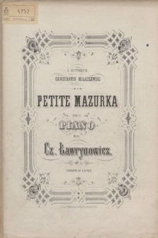 Petite mazurka : pour piano : op. 1