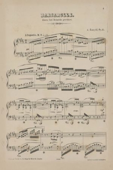 Barkarolle : pour piano : op. 5