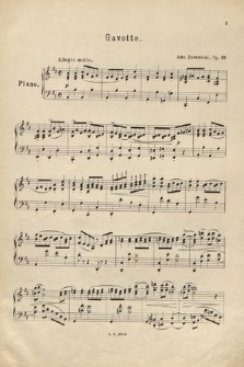 Quatre morceaux : pour piano, Op. 29. No. 2, Gavotte