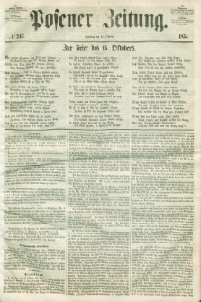 Posener Zeitung. 1854, № 242 (15 Oktober) + dod.