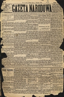 Gazeta Narodowa. 1884, nr 1