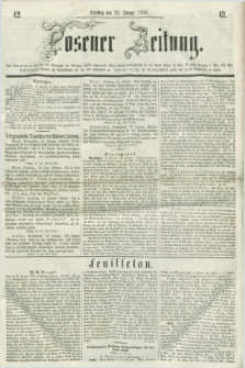 Posener Zeitung. 1856, [№] 12 (15 Januar) + dod.