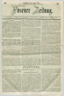 Posener Zeitung. 1856, [№] 20 (24 Januar) + dod.