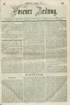 Posener Zeitung. 1856, [№] 34 (9 Februar) + dod.