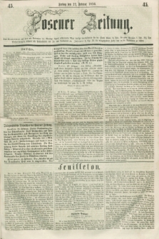 Posener Zeitung. 1856, [№] 45 (22 Februar) + dod.