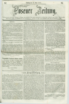 Posener Zeitung. 1856, [№] 87 (13 April) + dod.