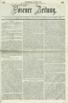 Posener Zeitung. 1856, [№] 141 (19 Juni) + dod.