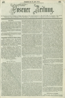 Posener Zeitung. 1856, [№] 167 (19 Juli) + dod.