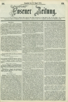 Posener Zeitung. 1856, [№] 191 (16 August) + dod.