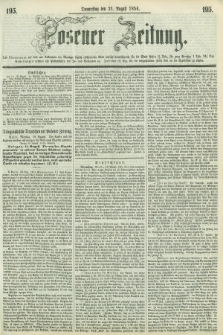 Posener Zeitung. 1856, [№] 195 (21 August) + dod.