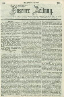 Posener Zeitung. 1856, [№] 200 (27 August) + dod.