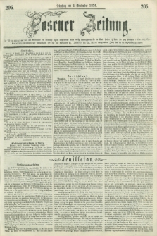 Posener Zeitung. 1856, [№] 205 (2 September) + dod.
