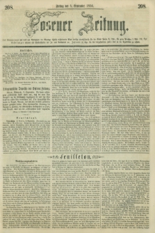 Posener Zeitung. 1856, [№] 208 (5 September) + dod.