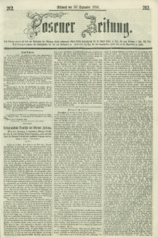 Posener Zeitung. 1856, [№] 212 (10 September) + dod.