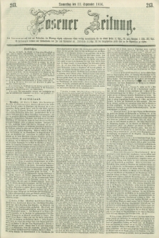 Posener Zeitung. 1856, [№] 213 (11 September) + dod.