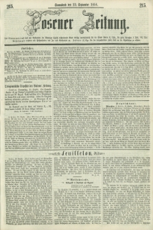 Posener Zeitung. 1856, [№] 215 (13 September) + dod.