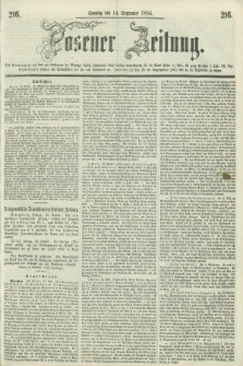 Posener Zeitung. 1856, [№] 216 (14 September) + dod.
