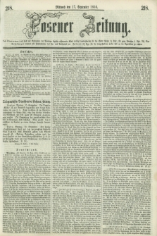Posener Zeitung. 1856, [№] 218 (17 September) + dod.