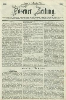 Posener Zeitung. 1856, [№] 222 (21 September) + dod.