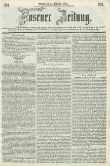 Posener Zeitung. 1856, [№] 224 (24 September) + dod.