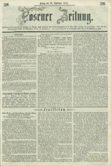 Posener Zeitung. 1856, [№] 226 (26 September) + dod.