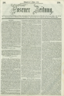 Posener Zeitung. 1856, [№] 230 (1 Oktober) + dod.