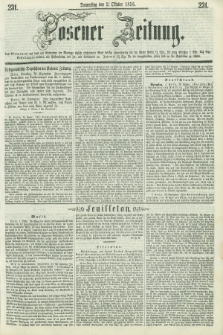 Posener Zeitung. 1856, [№] 231 (2 Oktober) + dod.