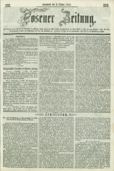 Posener Zeitung. 1856, [№] 233 (4 Oktober) + dod.