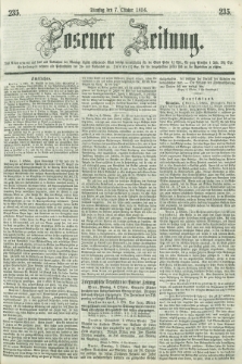 Posener Zeitung. 1856, [№] 235 (7 Oktober) + dod.
