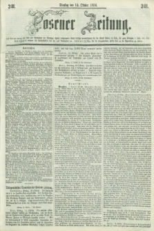 Posener Zeitung. 1856, [№] 241 (14 Oktober) + dod.