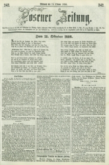 Posener Zeitung. 1856, [№] 242 (15 Oktober) + dod.