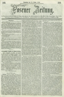 Posener Zeitung. 1856, [№] 245 (18 Oktober) + dod.