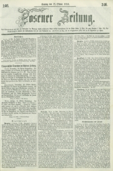 Posener Zeitung. 1856, [№] 246 (19 Oktober) + dod.