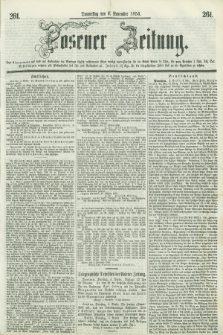 Posener Zeitung. 1856, [№] 261 (6 November) + dod.