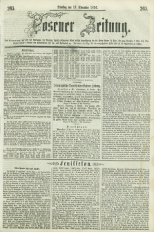Posener Zeitung. 1856, [№] 265 (11 November) + dod.