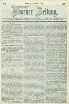 Posener Zeitung. 1856, [№] 276 (23 November) + dod.