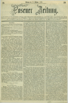 Posener Zeitung. 1858, [№] 39 (15 Februar) + dod.