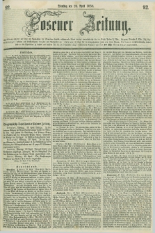 Posener Zeitung. 1858, [№] 92 (20 April) + dod.
