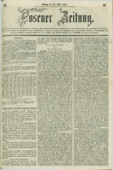 Posener Zeitung. 1858, [№] 97 (26 April) + dod.