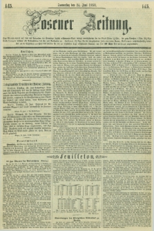 Posener Zeitung. 1858, [№] 145 (24 Juni) + dod.