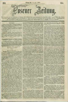 Posener Zeitung. 1858, [№] 160 (12 Juli) + dod.