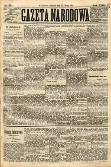 Gazeta Narodowa. 1884, nr 72