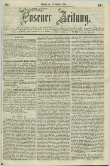Posener Zeitung. 1858, [№] 190 (16 August) + dod.