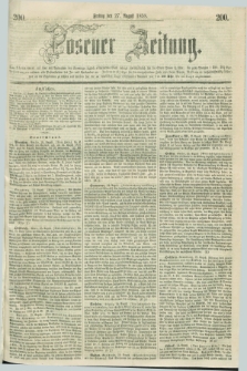 Posener Zeitung. 1858, [№] 200 (27 August) + dod.