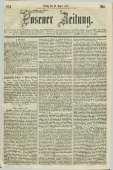 Posener Zeitung. 1858, [№] 203 (31 August) + dod.